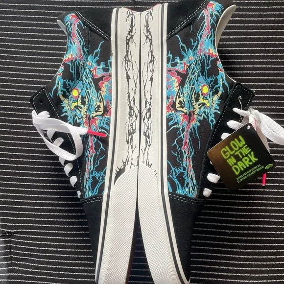 Vans Black Glow-in-the-Dark Men's Shoes - Picture 3 of 5